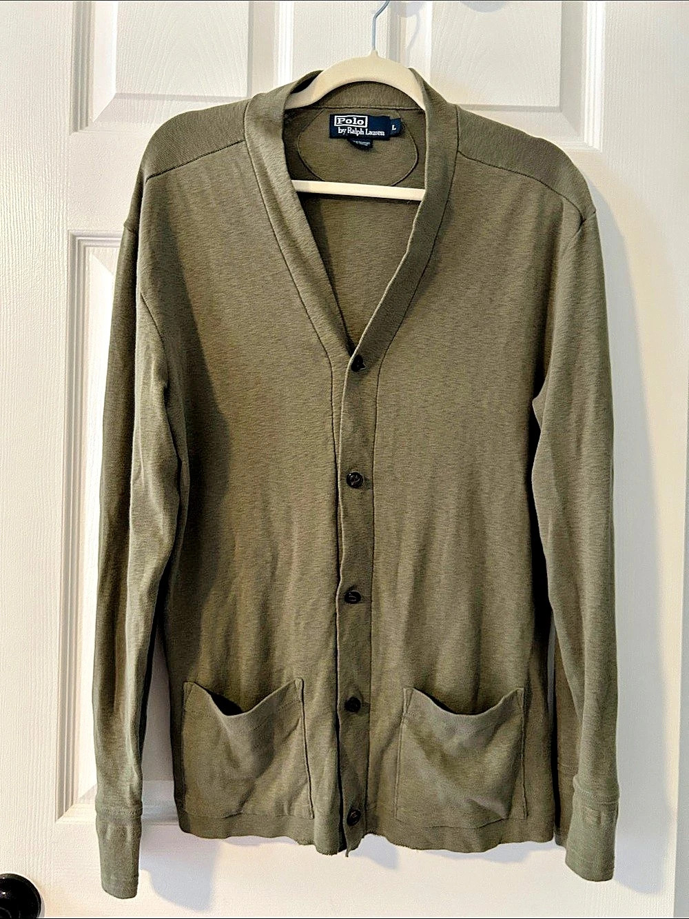 Polo by Ralph Lauren Cotton Shawl Collar Cardigan Green Large